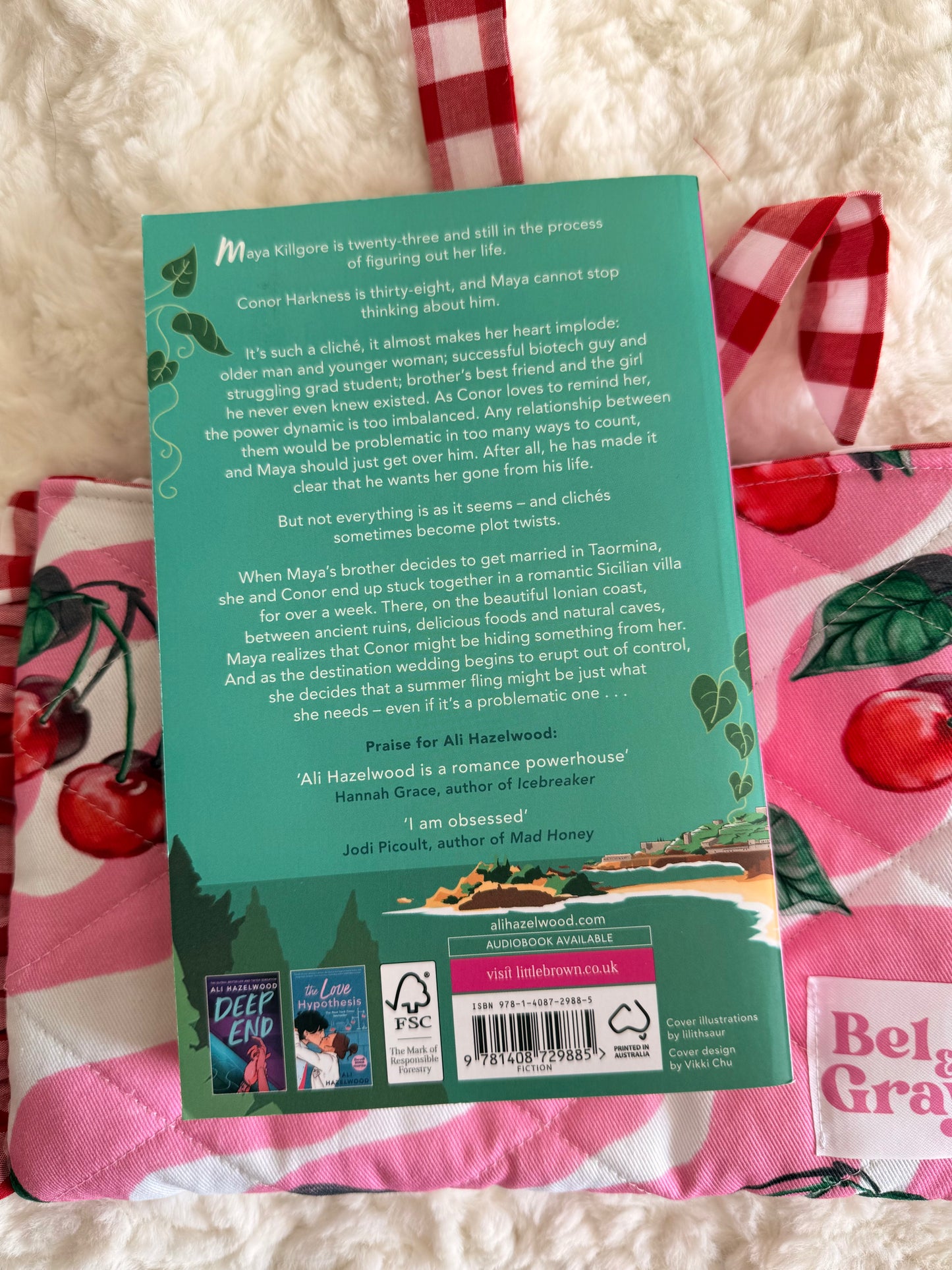 Cherry Waves Book Sleeve + Problematic Summer Romance by Ali Hazelwood ππ