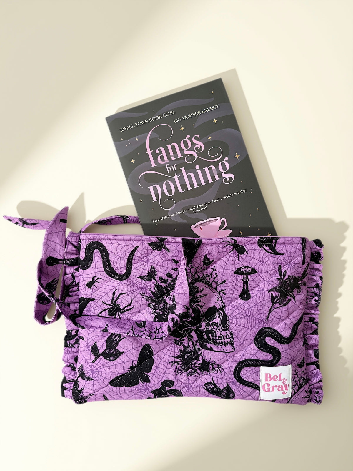 Poison Garden Large Book Sleeve + Fangs for Nothing by Steffanie Holmes
